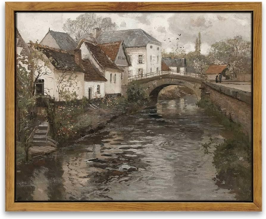 Landscape Wall Art Decor, Framed Vintage Canvas Wall Art Room Decor, Classical Landscape Oil Pain... | Amazon (CA)