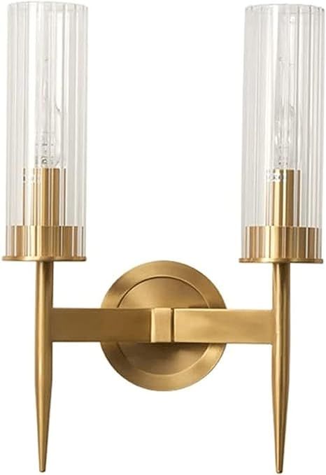 Modern Fashion Sconce Lamp, Contemporary Creative E27 Lights Bases 2 Head Wall Light, Glass Shade... | Amazon (US)