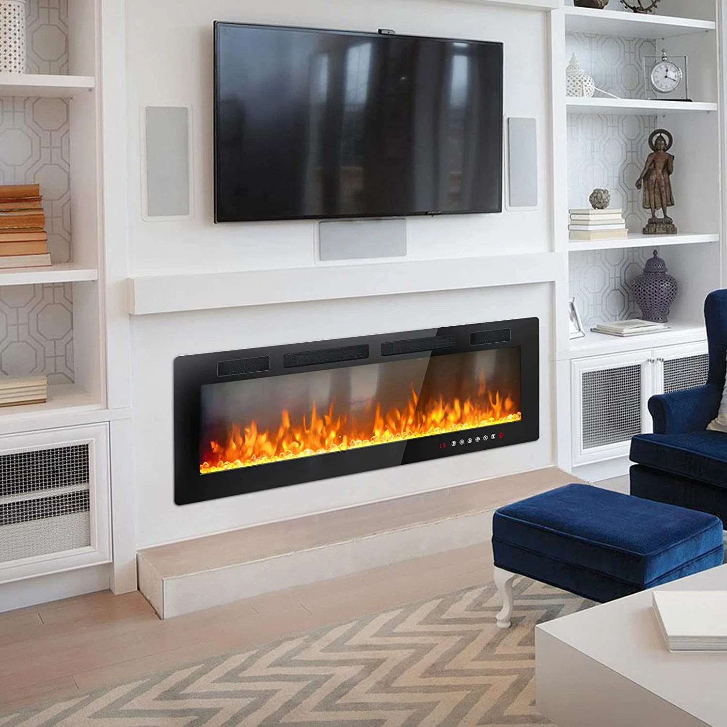 Arcuri Black Electric Wall Mounted with 5100 BTU | Wayfair North America