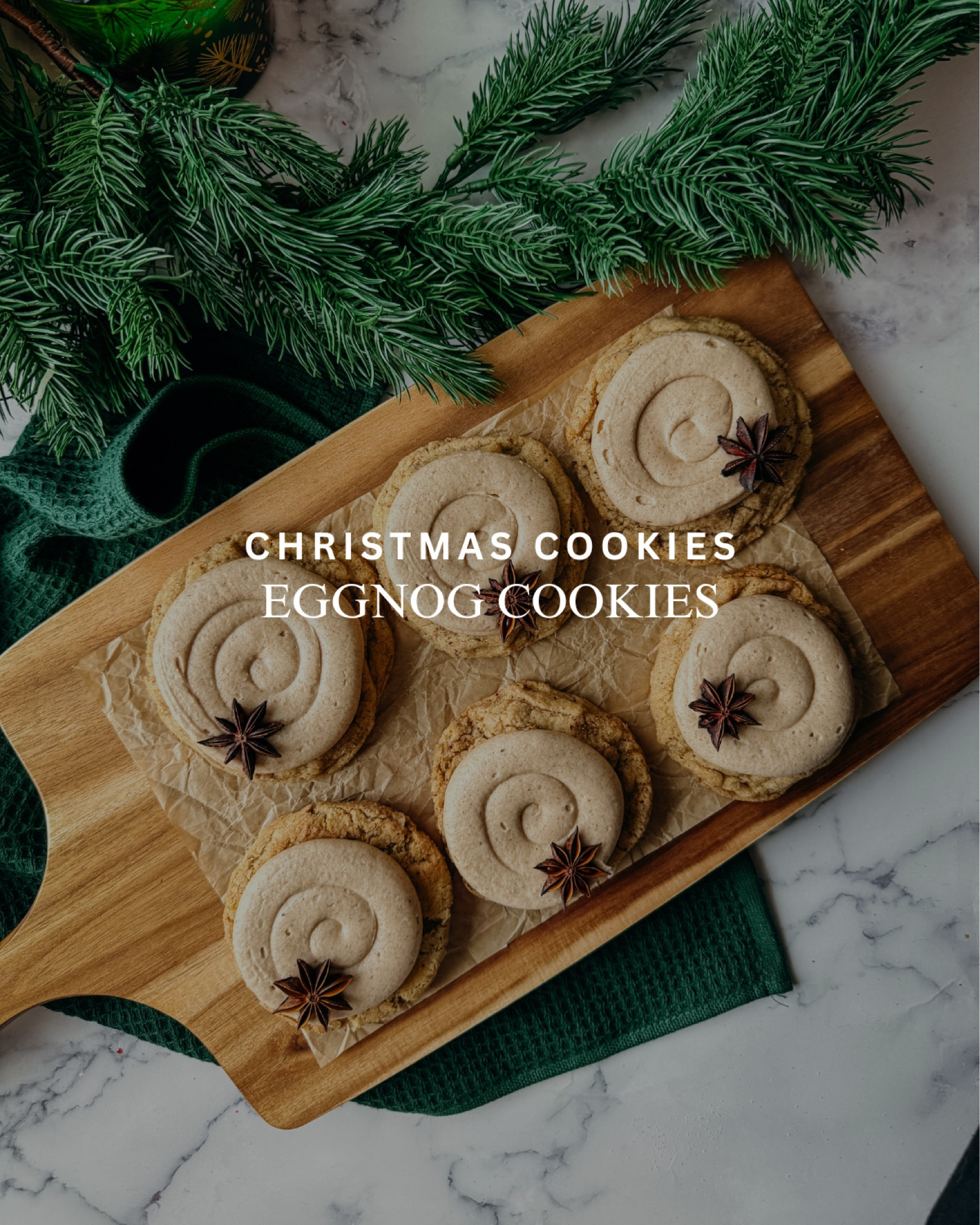 These Eggnog Cookies are made with festive spices like cinnamon and nutmeg. Topped with an Eggnog Cream Cheese frosting these are a perfect Christmas Cookie.

Recipe: https://kaylazenner.com/bakery-style-eggnog-cookies/

#LTKHoliday #LTKSeasonal