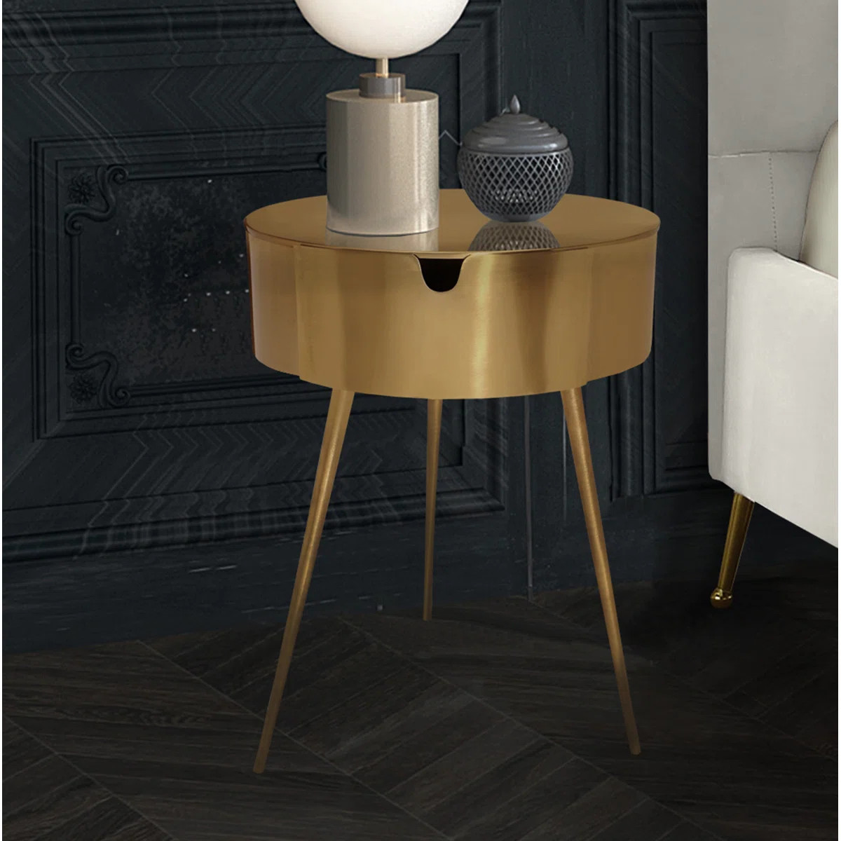 Biscette 16'' W Metal Nightstand | Wayfair North America