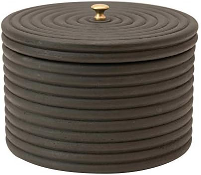 Bloomingville Carved Mango Wood Lid, Black Storage Box | Amazon (US)