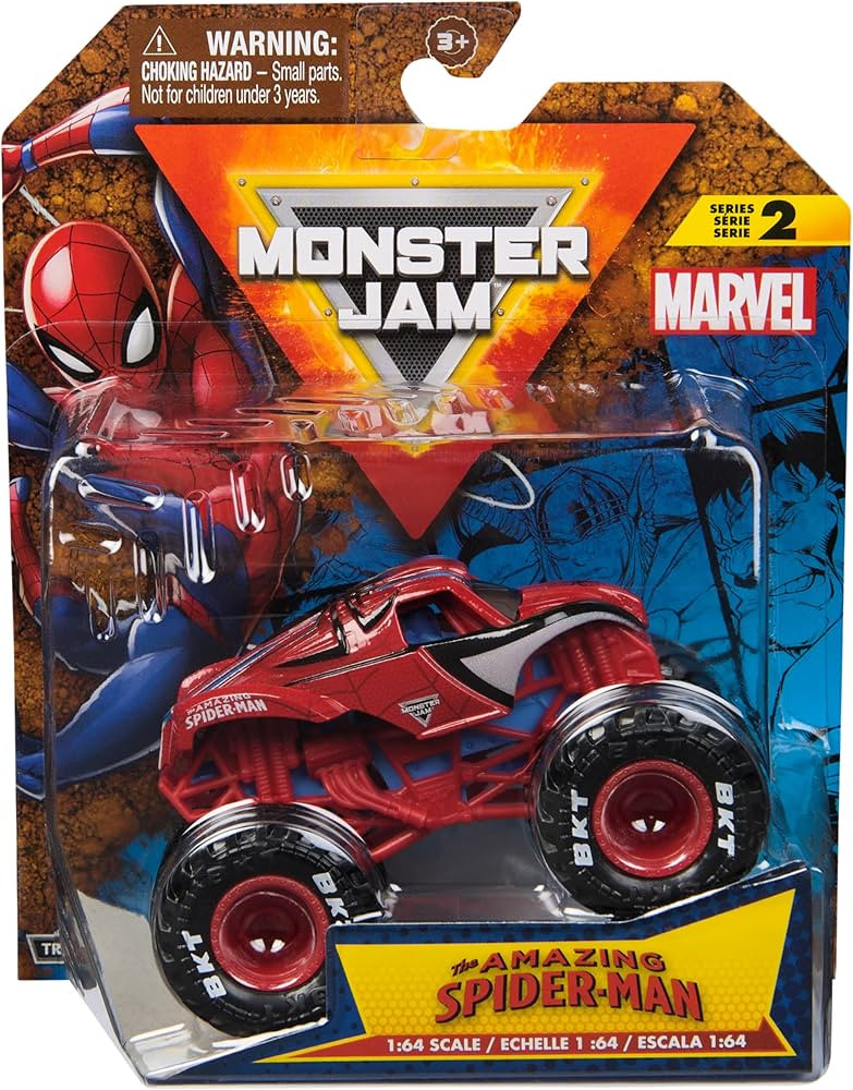 Monster Jam, Marvel Official Spider-Man Monster Truck, Die-Cast Vehicle, 1:64 Scale, Super Hero K... | Amazon (US)
