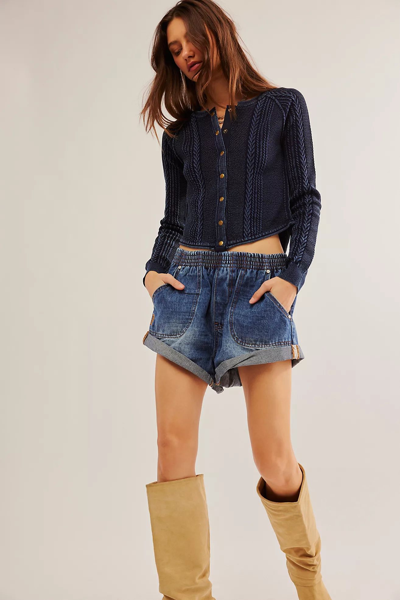 OneTeaspoon Hunters Mid-Length Relaxed Shorts | Free People (Global - UK&FR Excluded)