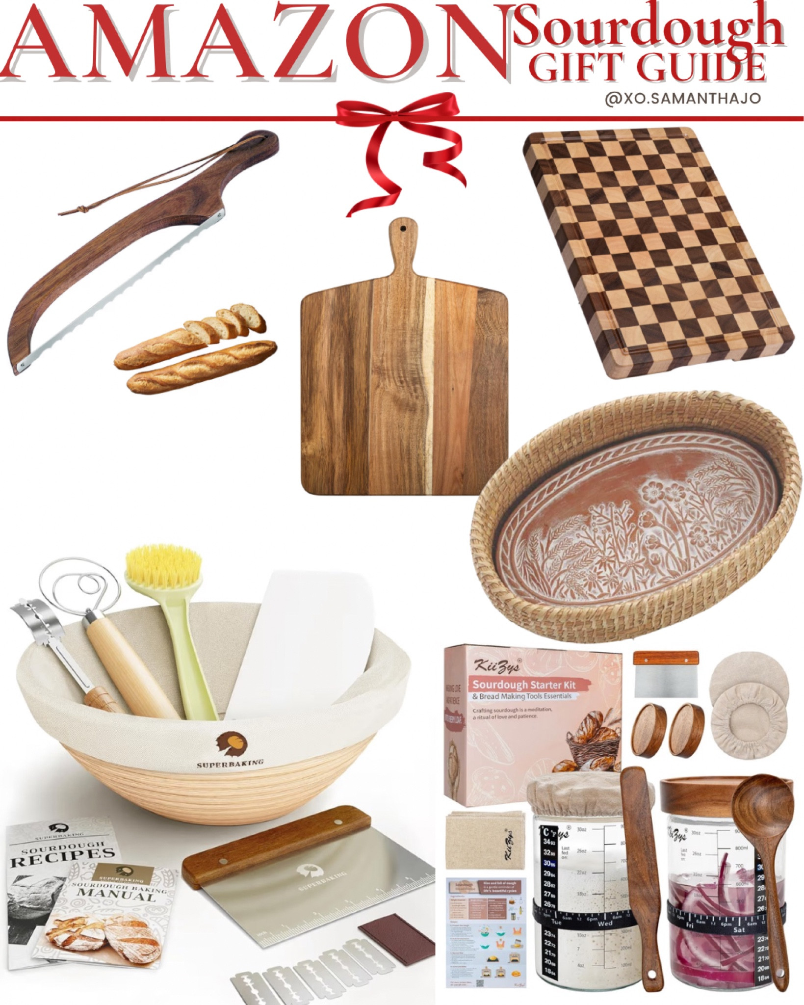 Gift future for sourdough lovers - crunchy gifts - home made sourdough - bread basket - hostess gift - cutting board - bread knife - sourdough kit - 

#LTKGiftGuide #LTKHome #LTKHoliday