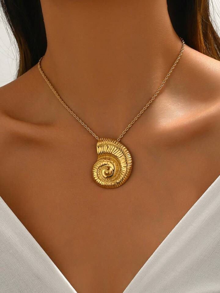 18k Gold Shell Necklace | SHEIN