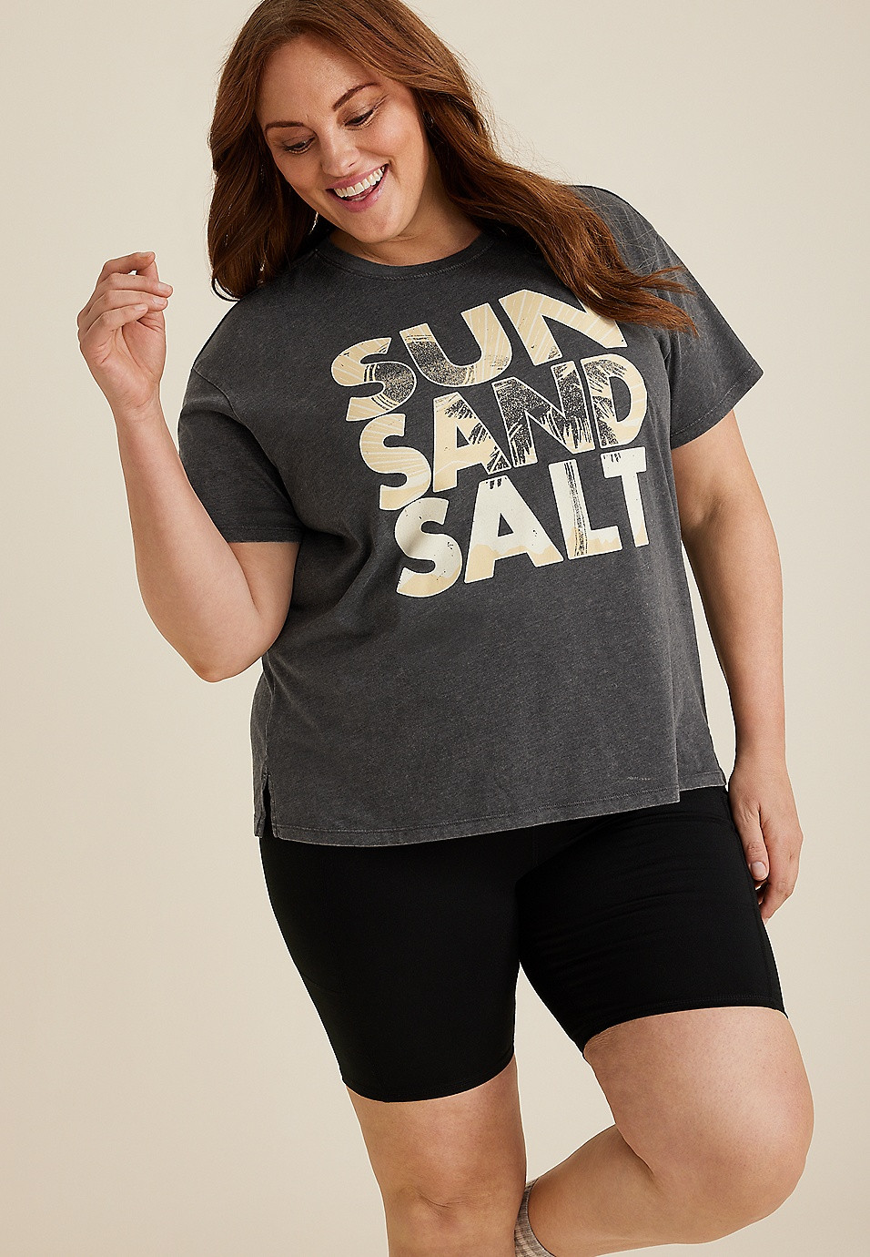 Plus Size Sun Sand Salt Graphic Tee | Maurices