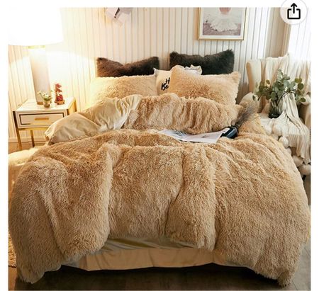 I love a heavy faux fur comforter. These sets are on sale for $74  

#LTKhome