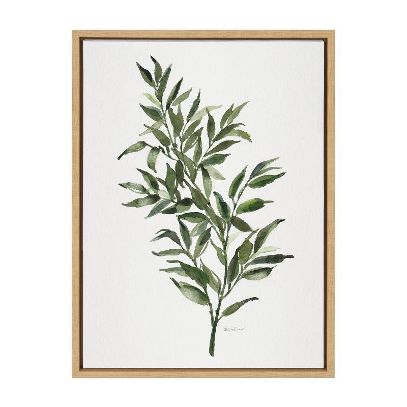 18" x 24" Sylvie Ruscus Framed Wall Canvas by Patricia Shaw Natural - Kate & Laurel All Things De... | Target