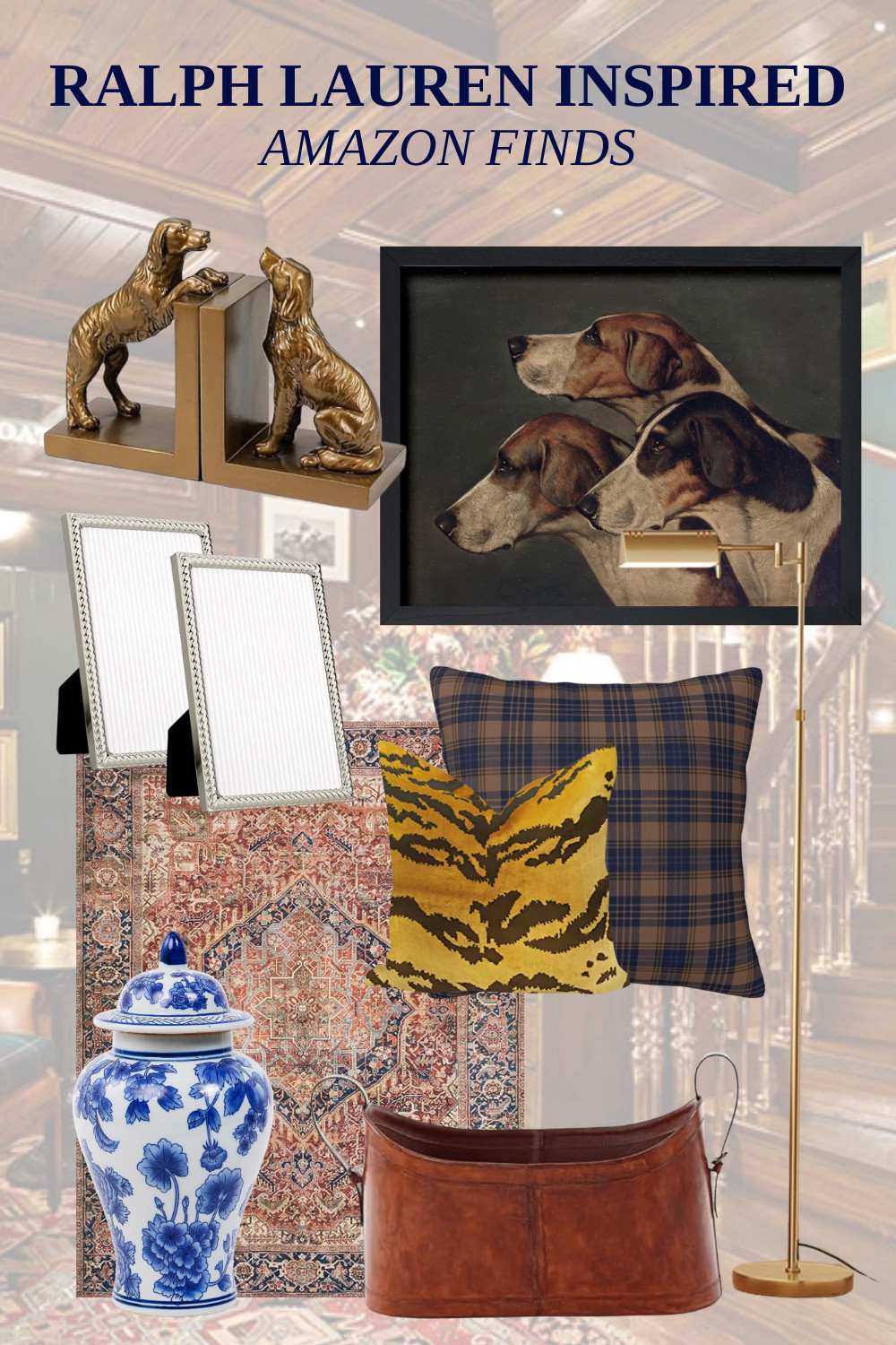 Create a timeless, designer-inspired home without the luxury price tag. These Ralph Lauren inspired Amazon finds capture classic estate style with equestrian accents, plaid textiles, chinoiserie, vintage rugs, brass lighting, and rich leather textures. Perfect for traditional, European, and quiet luxury interiors looking for layered, collected character. 

 #LTKHome