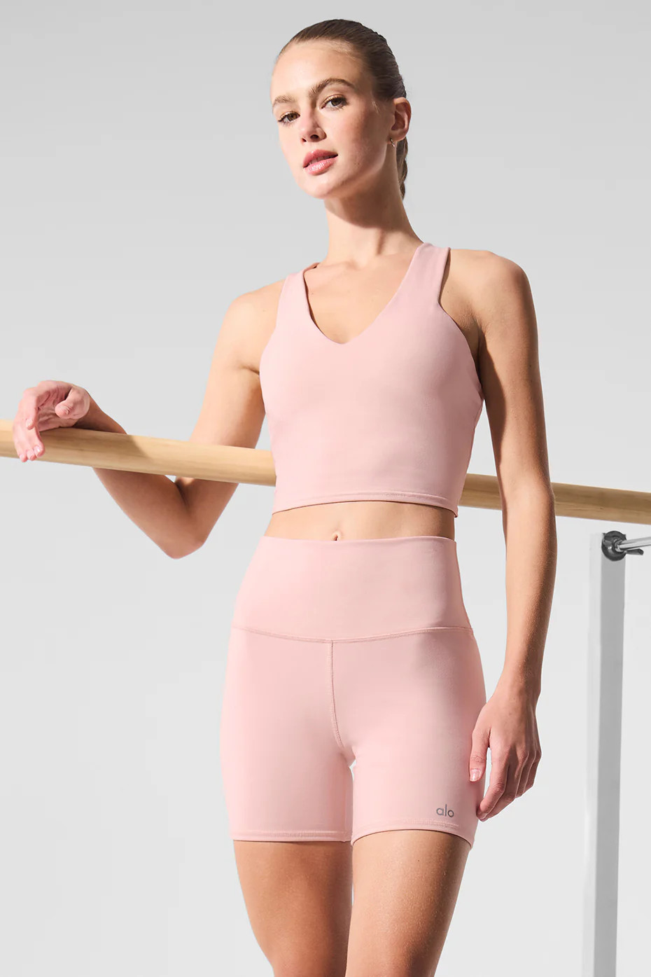 ALO | Airbrush Real Bra Tank Top in Pink Quartz, Size: Small | Alo Yoga (US)