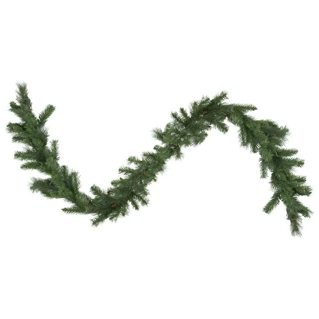 9' x 12" Mixed Green Beaver Pine Artificial Christmas Garland Unlit | Walmart (US)