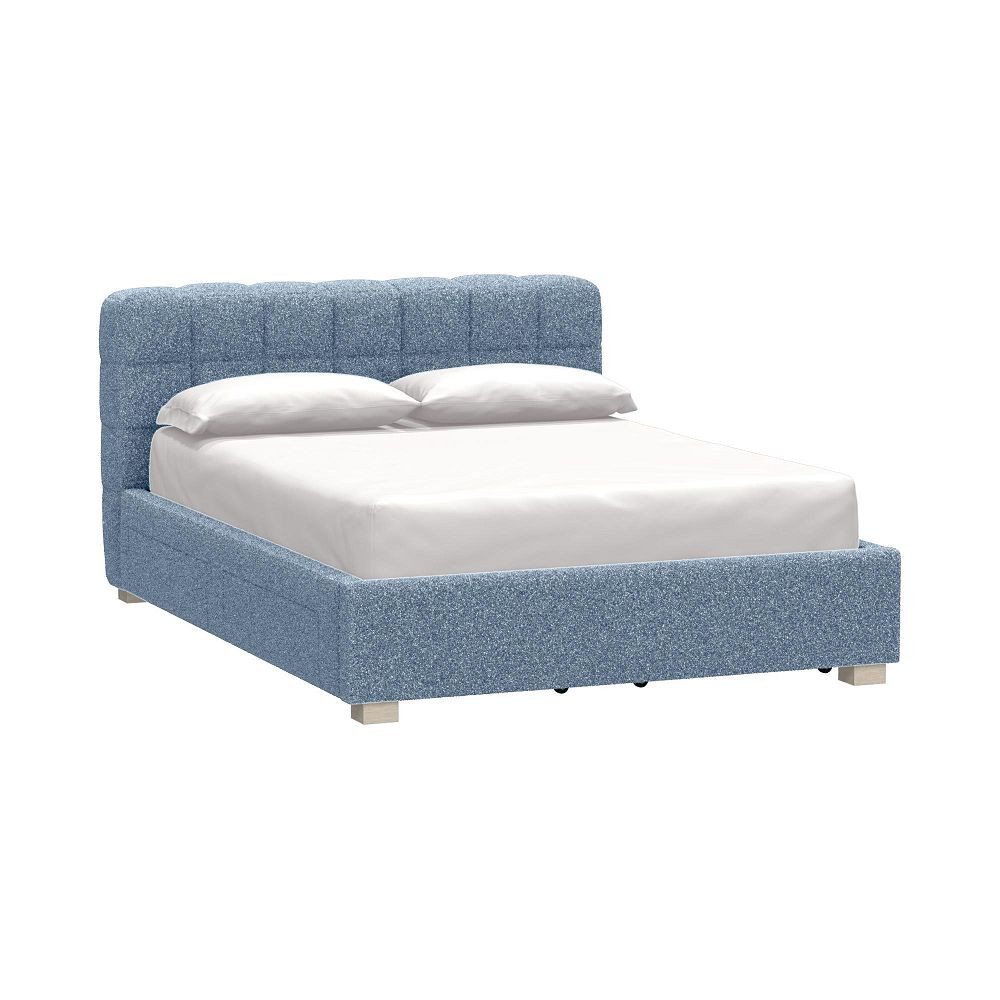 Baldwin Upholstered Storage Bed, Queen, Tipped Shearling Cloud | Pottery Barn Teen