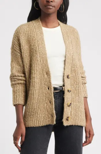Oversize Nubby Cardigan | Nordstrom