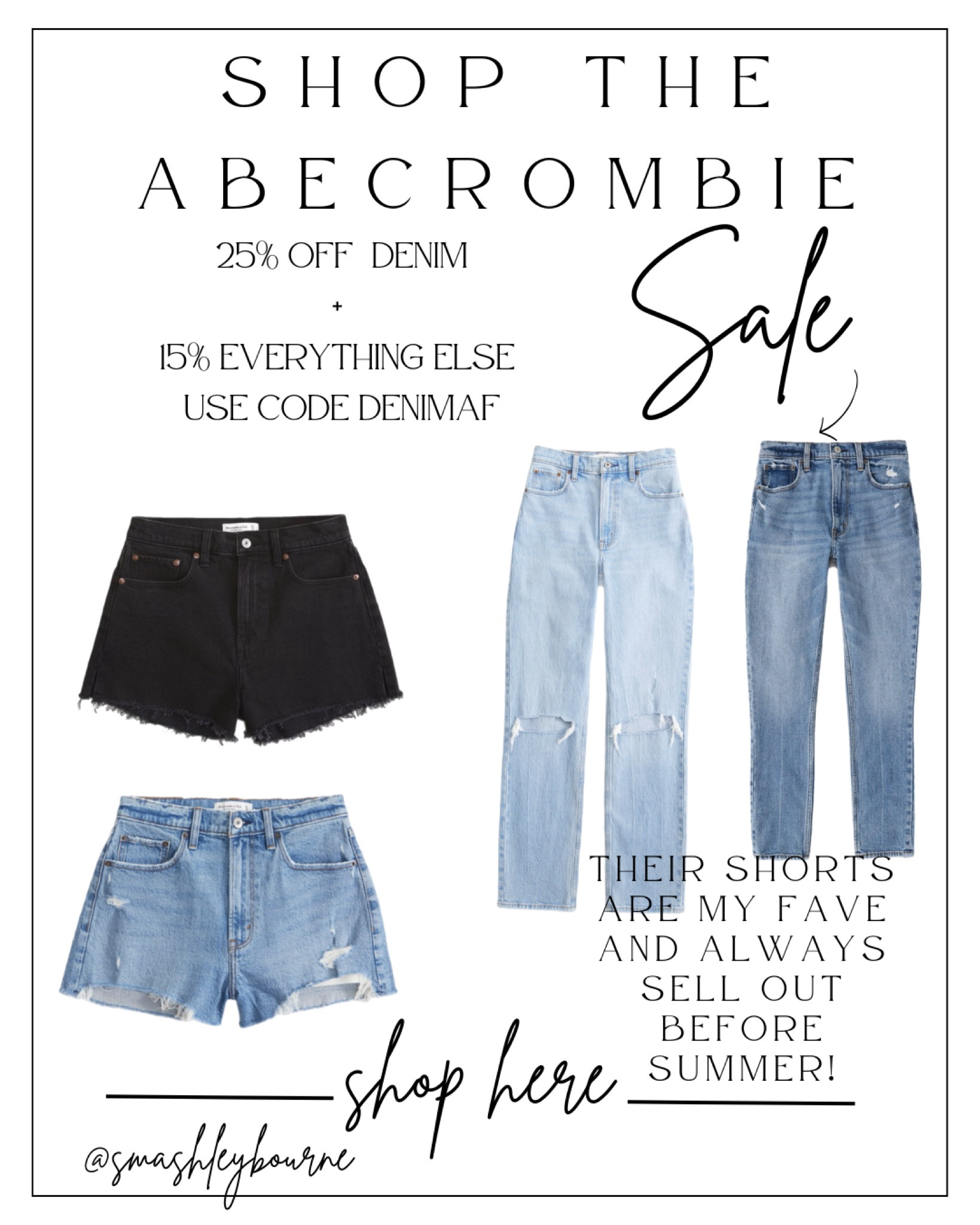 Abecrombie denim sale! They have my fave jeans and shorts! 

#LTKsalealert #LTKstyletip #LTKmidsize