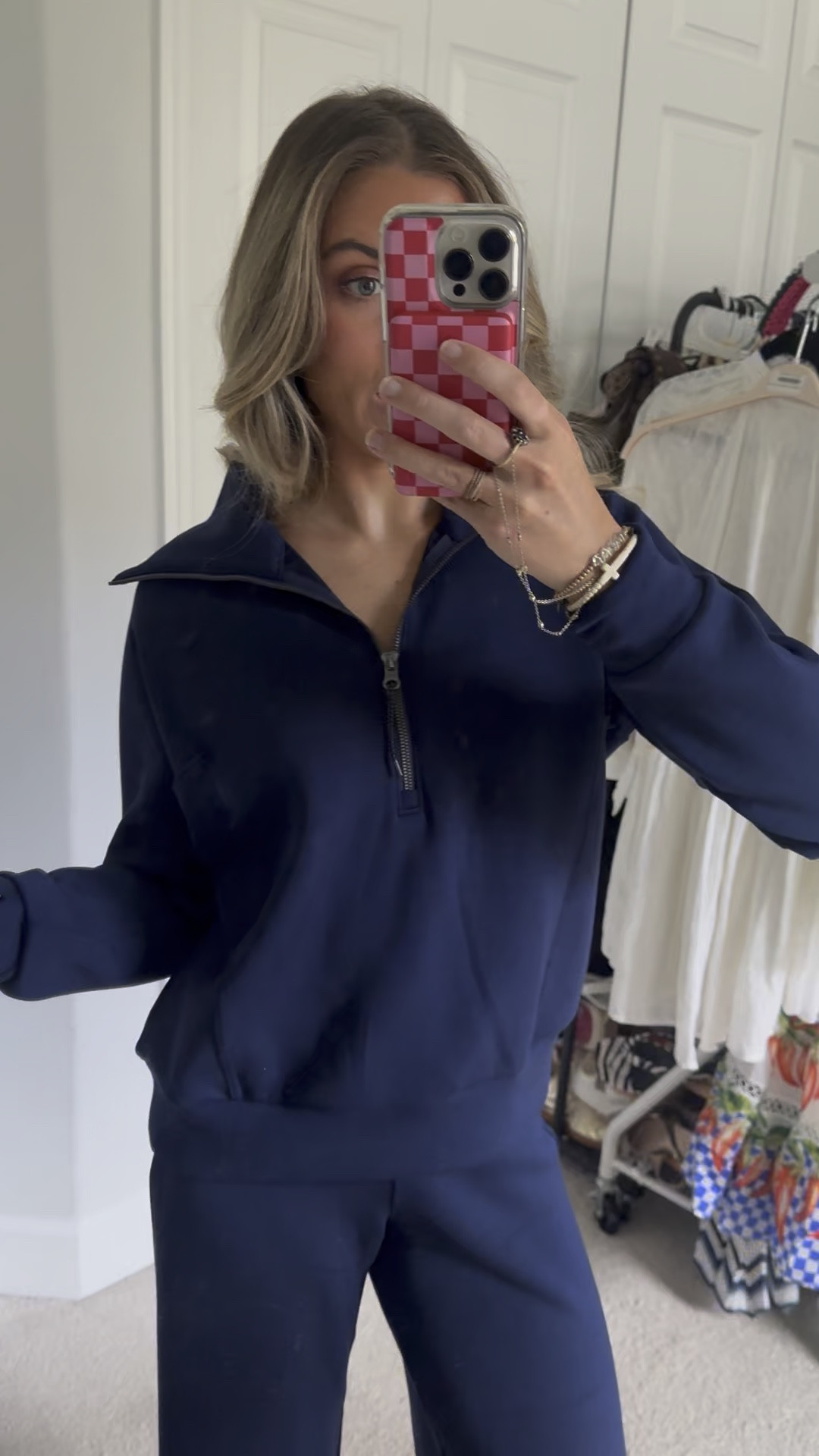My code is SLOANEXSPANX for 15% off your first purchase and free shipping. @spanx worth every single penny. SPANX AirEssentials® Half Zip in timeless navy in size small pair with SPANX AirEssentials® wide leg pant in size XS regular on timeless navy. 

The AirEssentials collection is made with spacer fabric that’s lightweight, luxuriously soft and ultra drapey. Designed with refined comfort to feel silky against your skin, these ultimate throw-on-and-go styles will take you anywhere and everywhere.

#LTKSaleAlert #LTKStyleTip #LTKTravel