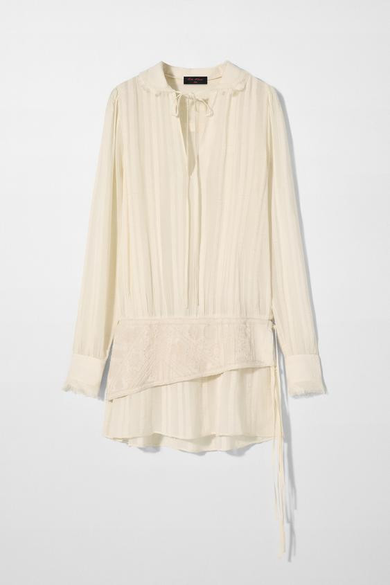 EMBROIDERED SASH DRESS KATE MOSS X ZARA | Zara UK