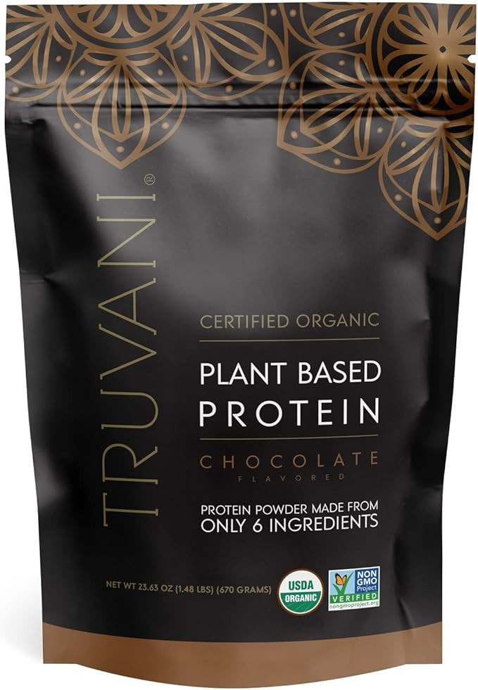 Truvani Vegan Pea Protein Powder | Chocolate | 20g Organic Plant Based Protein | 20 Servings | Ke... | Amazon (US)
