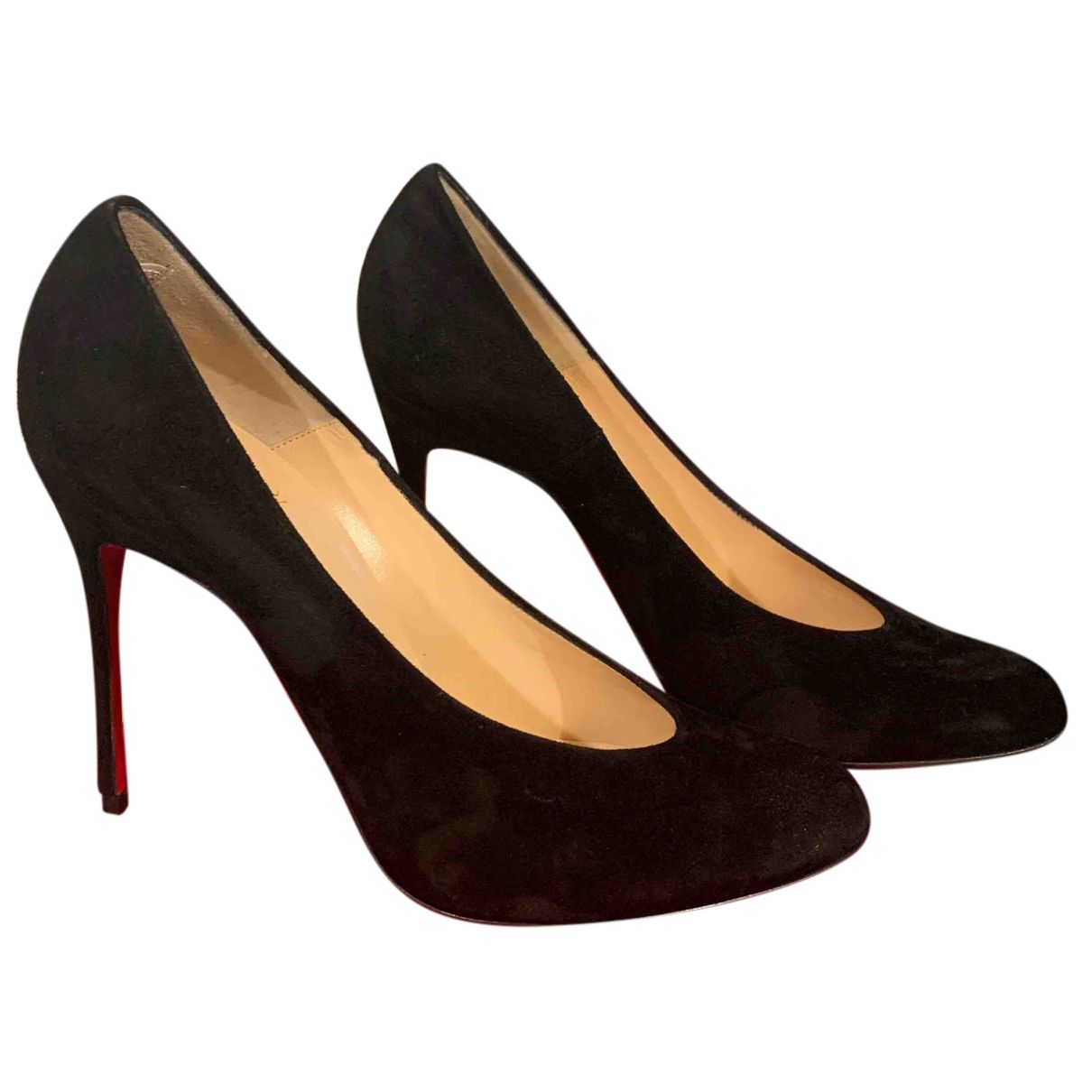 Christian Louboutin Black Suede Heels | Vestiaire Collective (Global)