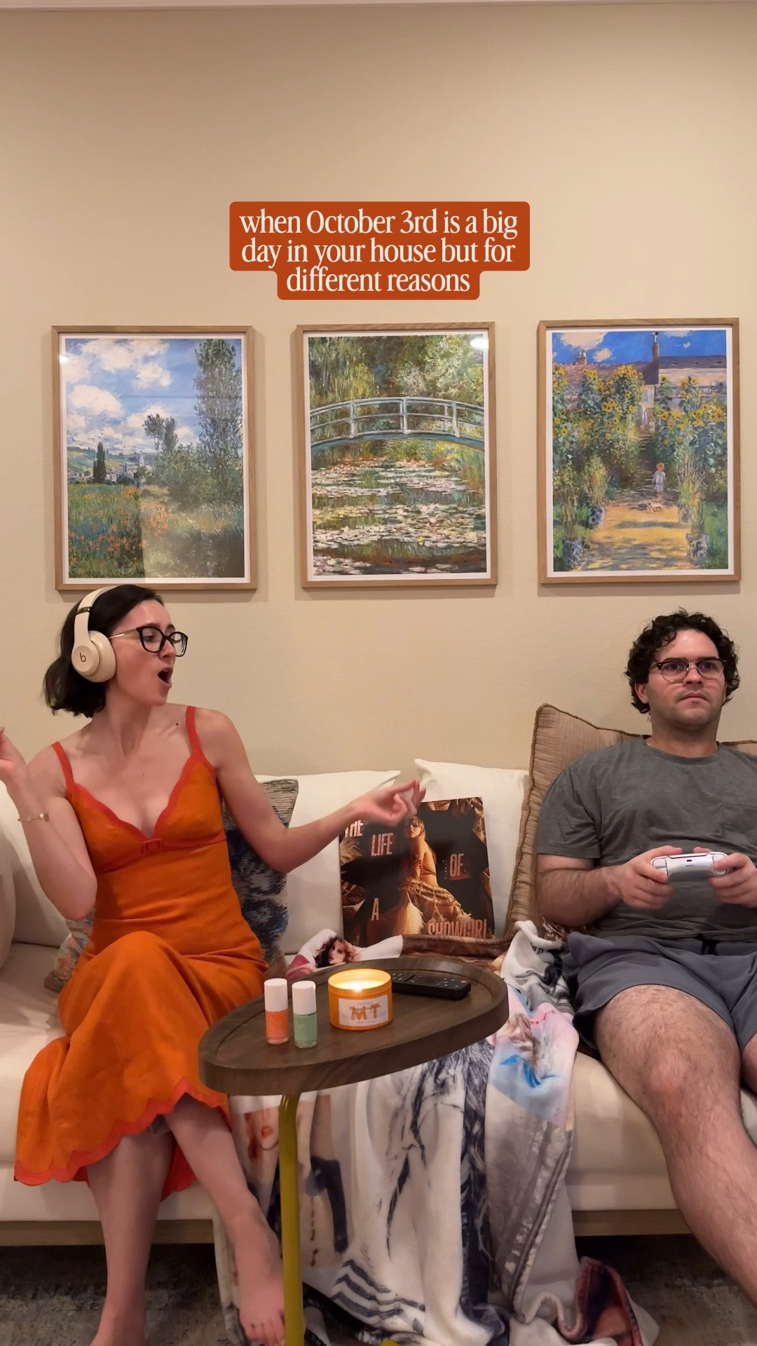 IN MY SHOWGIRL ERA 🧡✨ this is all I will be doing for the foreseeable future 😂🎧 def wearing this dress to the movie release party this weekend! 

#LTKParties