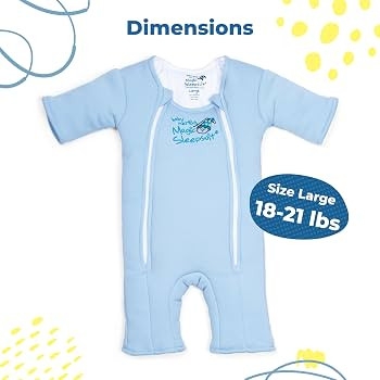 Baby Merlin's Magic Sleepsuit - Swaddle Transition Product - Cotton - Blue - 6-9 Months | Amazon (US)