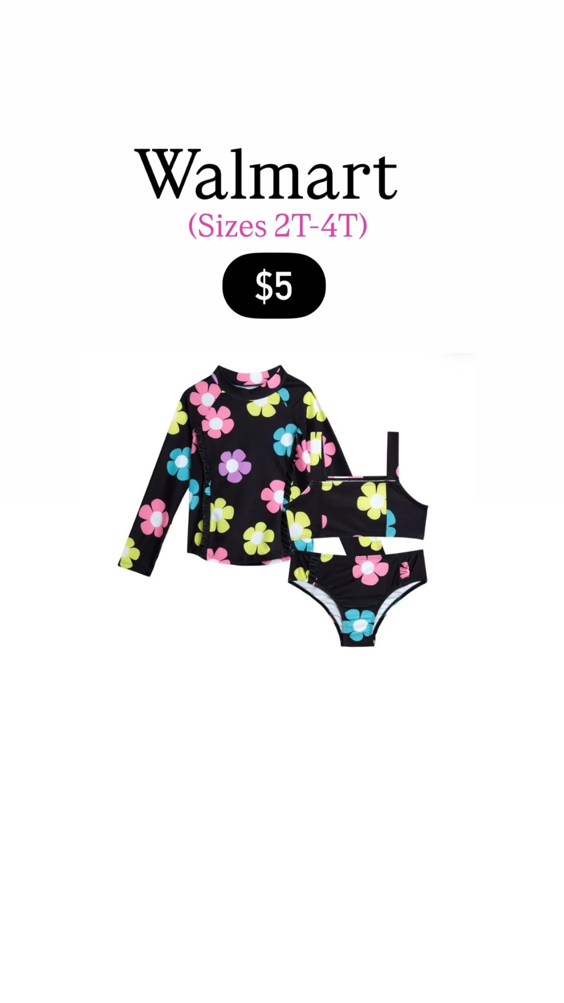 Walmart swimsuit on clearance! 3-set bathing suit only $5

#LTKSaleAlert #LTKSeasonal #LTKKids