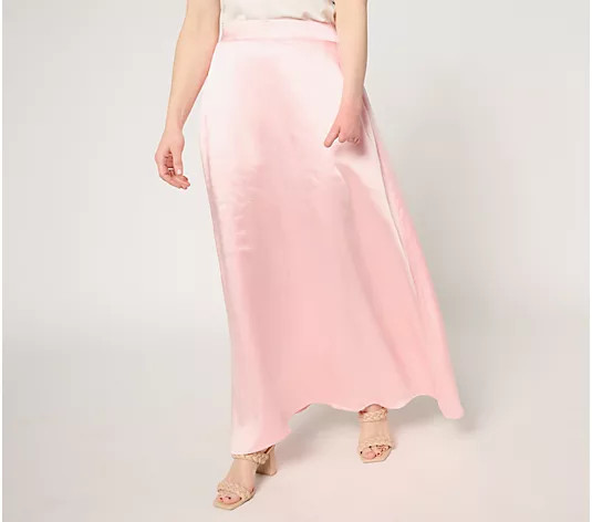 Make Your Selection: by Stacy London Regular Pull-On Satin Maxi Skirt | QVC