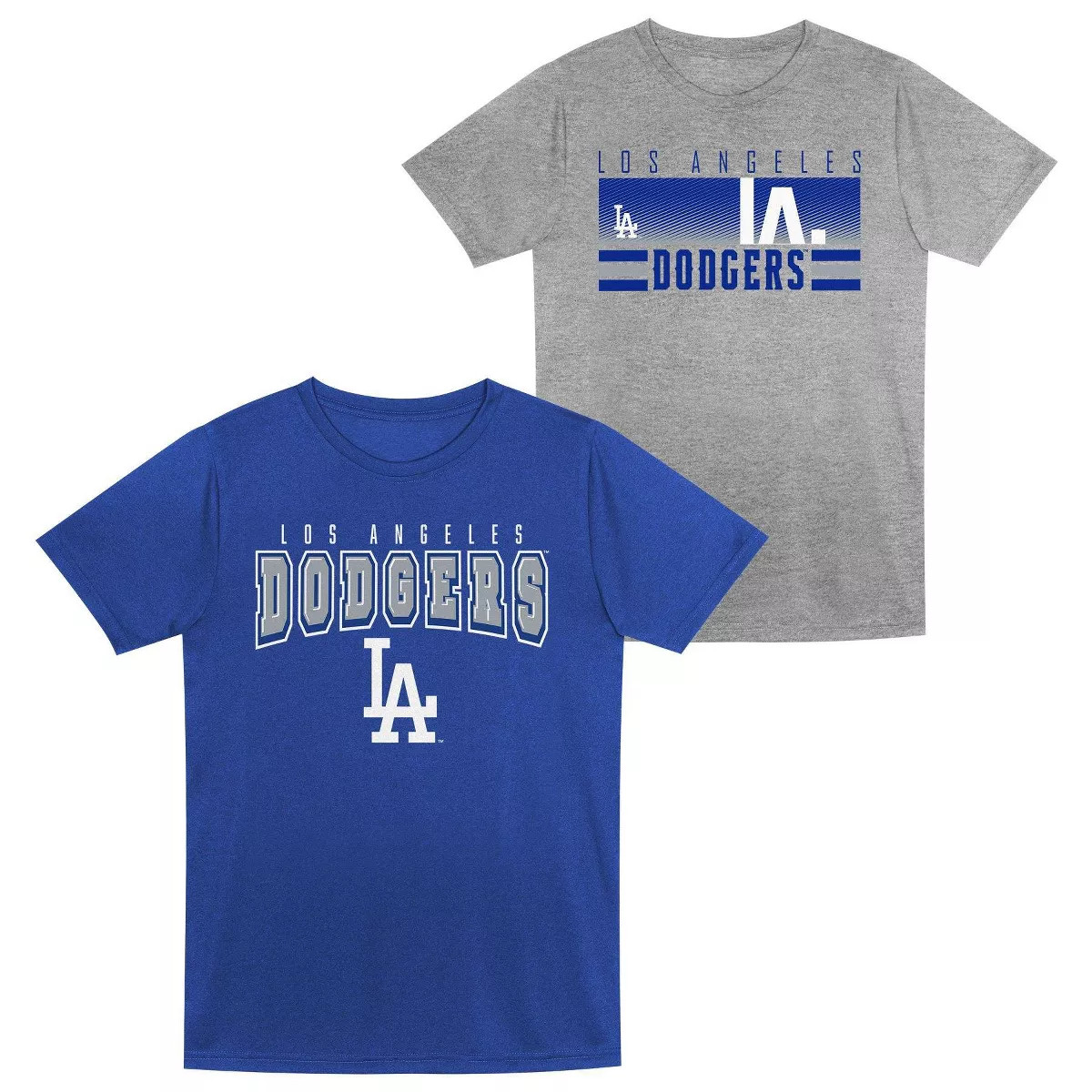 MLB Los Angeles Dodgers Toddler Boys' 2pk Gray T-Shirt | Target