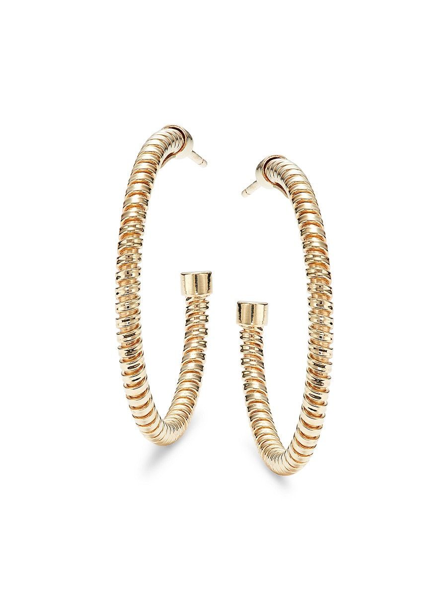 Saks Fifth Avenue Made in Italy Women's 14K Yellow Gold Hoop Earrings | Saks Fifth Avenue OFF 5TH