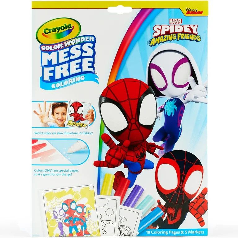 Crayola Color Wonder Coloring Pad & Markers, Spidey and His Amazing Friends, 2 Sets | Walmart (US)