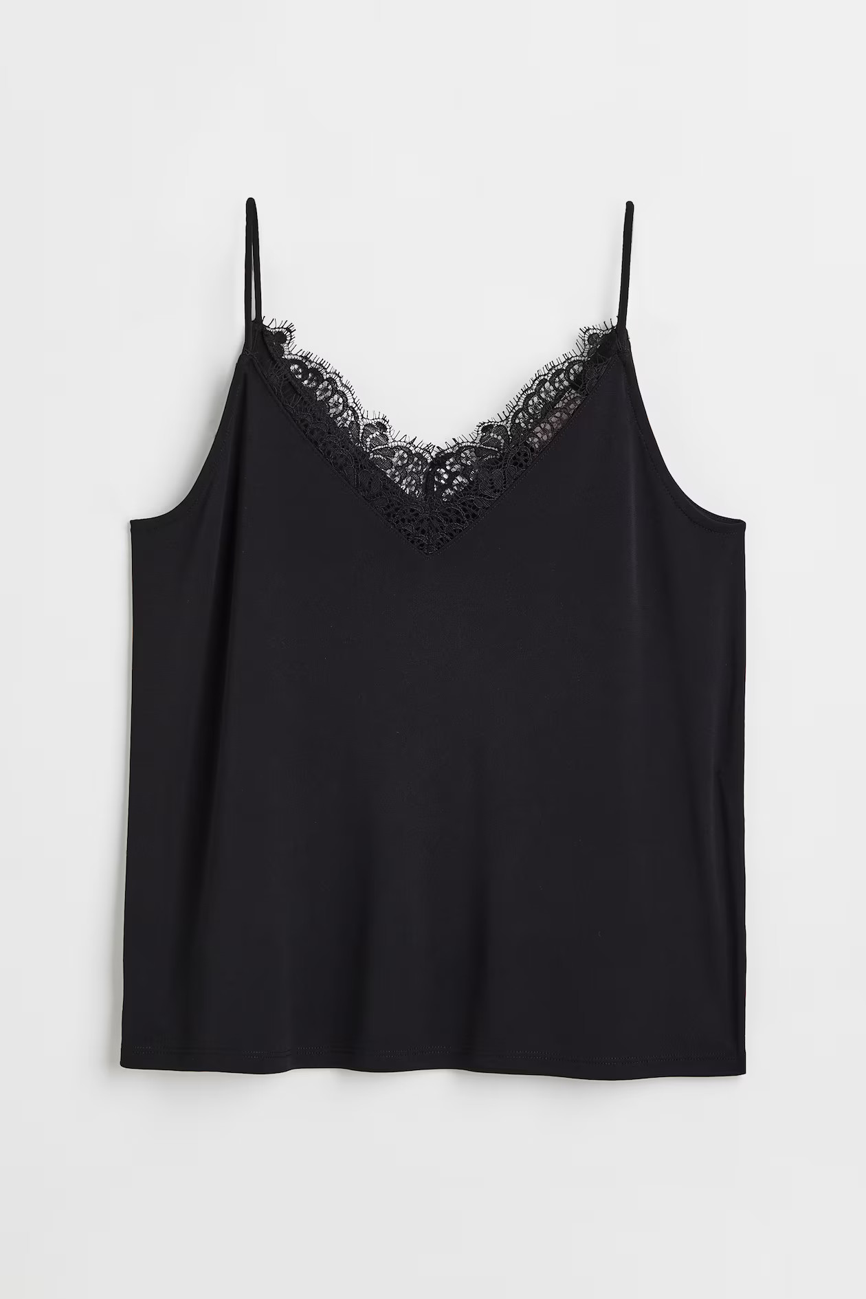 Straptop met kant - Zwart - DAMES | H&M NL | H&M (DE, AT, CH, NL, FI)