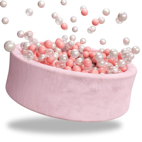 Pink Baby Ball Pit with 250 Balls + Storage Bag - Soft Memory Foam Ball Pit with Washable Velvet Cover - Ball Pits for Toddlers 1-3 and Kids Ball Pit for Indoor/Outdoor Use - Ball Pit for Babies | Amazon (US)