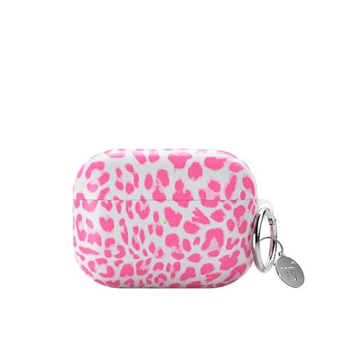 Wildflower Cases - Pink Meow AirPods Gen 3 Case, Compatible with Apple AirPods Gen 3 Only | Pink, White, Animal Print, Cheetah, Trendy - Protective Cover, Keychain, Women Owned Small Business | Amazon (US)