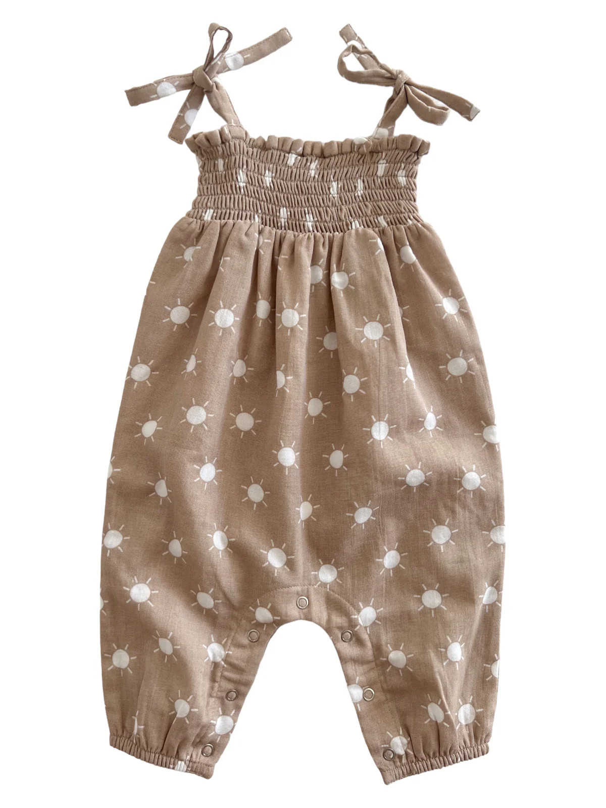 Sand Sun / Organic Smocked Jumpsuit | SpearmintLOVE