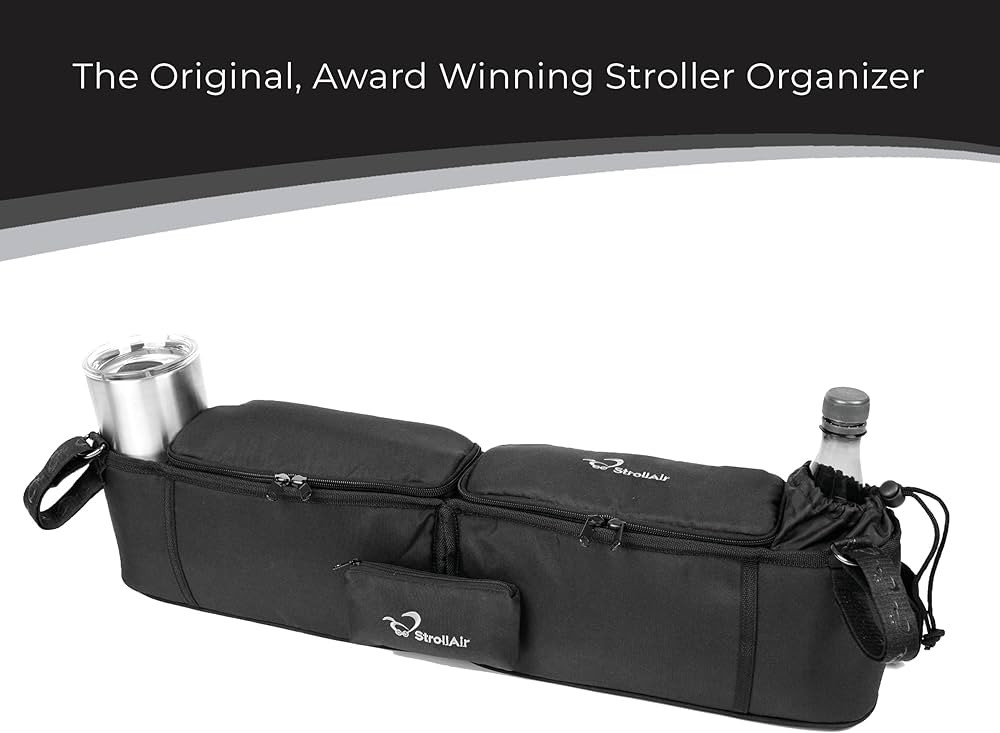 StrollAir - Universal Best Double Parent Stroller Organizer Caddy Insulated Cup Holder Console si... | Amazon (US)