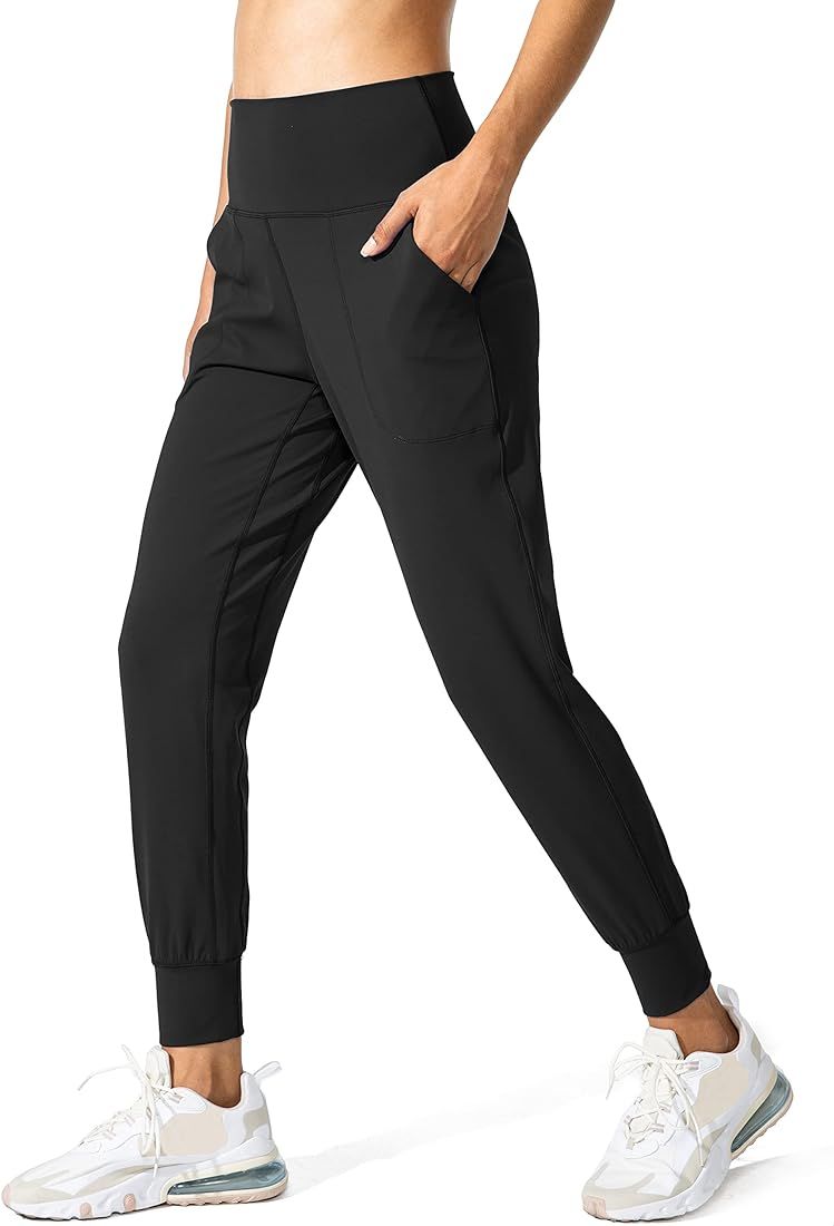Women's Joggers High Waisted Yoga Pants with Pockets Loose Leggings for Women Workout, Athletic, ... | Amazon (US)