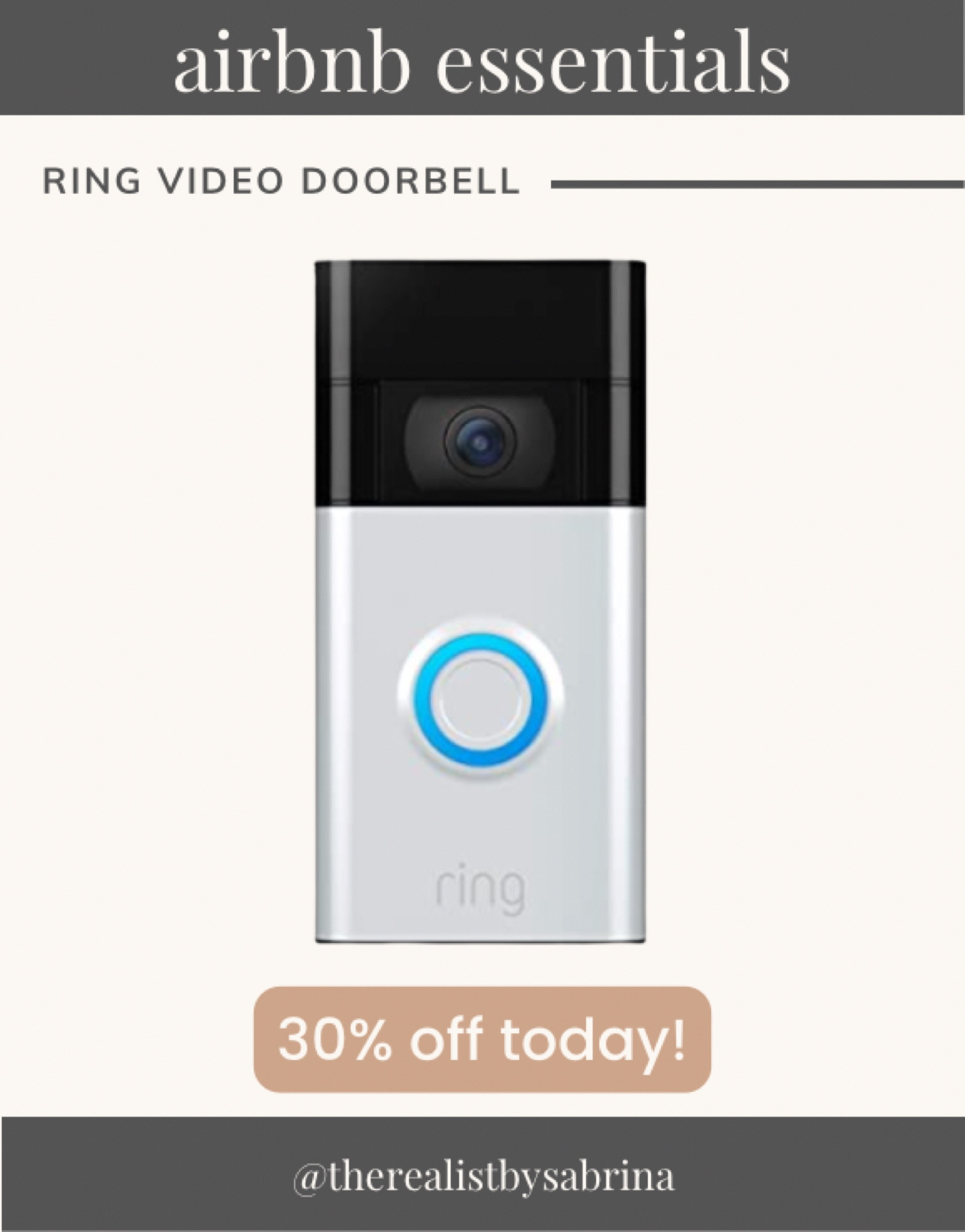 Airbnb ring video doorbell. Airbnb essentials. Short-term rental. Amazon deals. Amazon finds  

#LTKhome #LTKSale #LTKunder100
