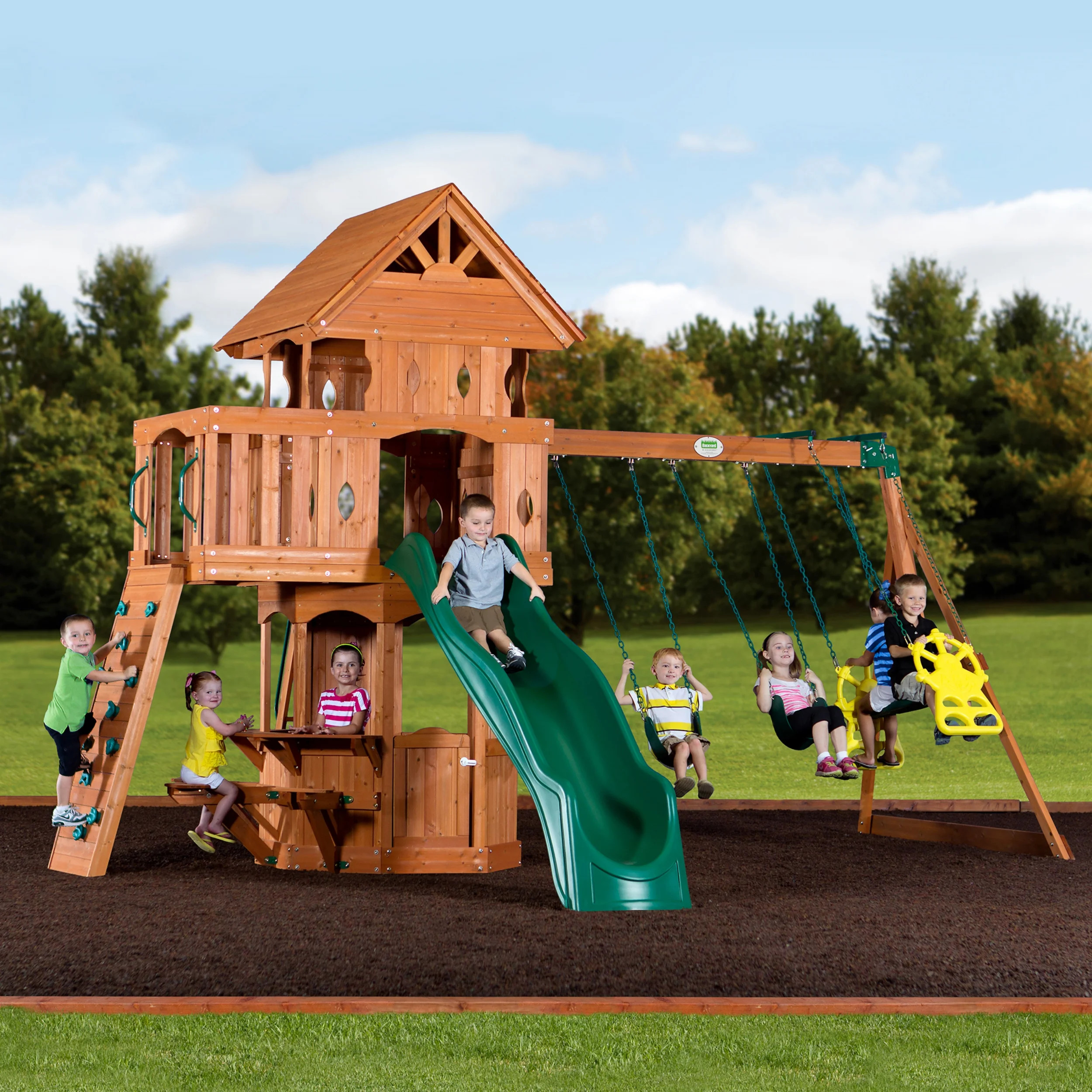 Backyard Discovery Woodland Swing Set - Walmart.com | Walmart (US)