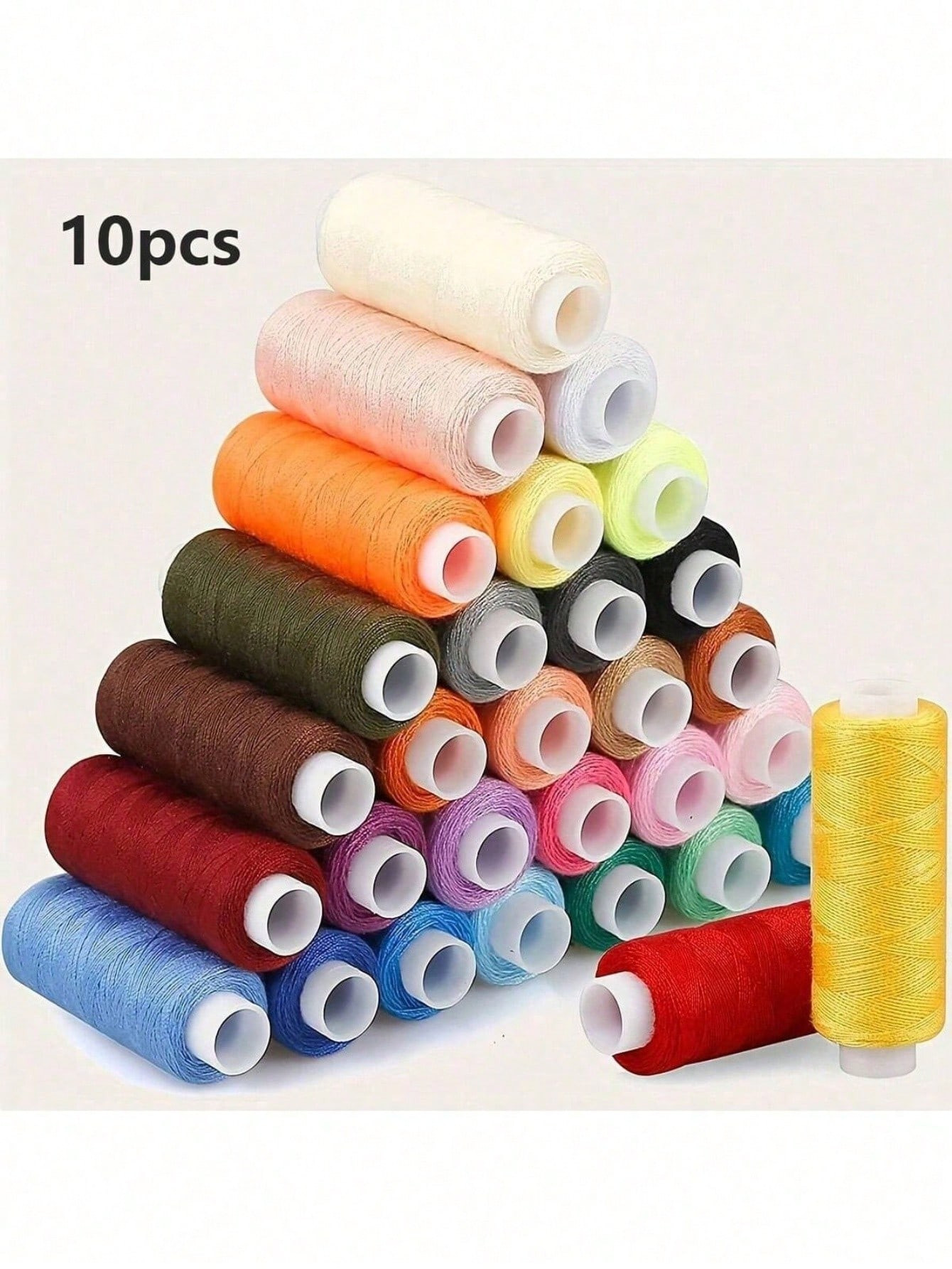 Trends50 Rolls/2500 Yards, Random Color Mix Polyester Sewing Thread, Suitable For DIY, Sewing Hob... | SHEIN
