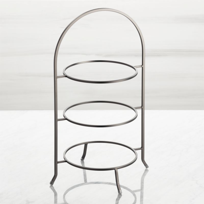 Cambridge Graphite 3-Tier Stand + Reviews | Crate and Barrel | Crate & Barrel