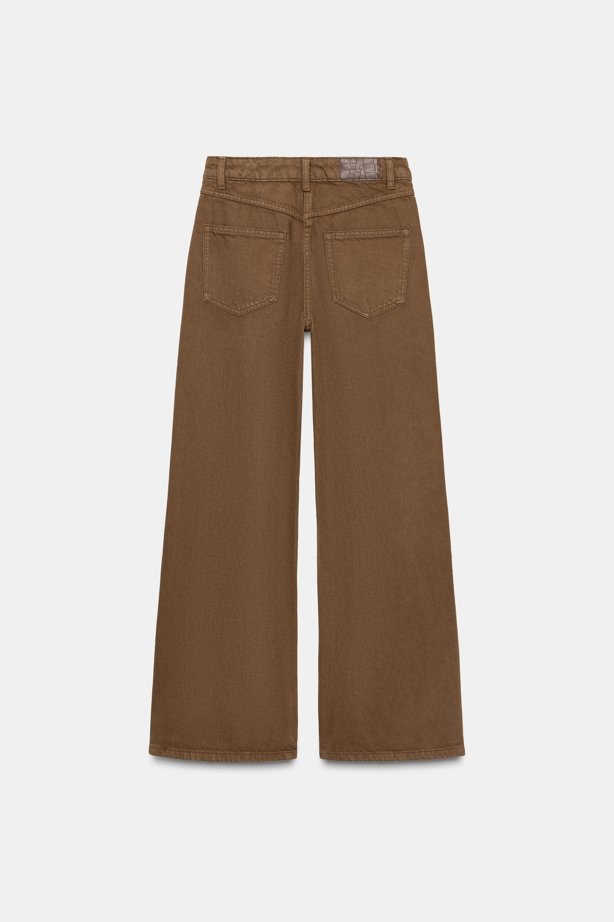 Z1975 WIDE LEG CROSSED HIGH-WAIST JEANS | Zara US