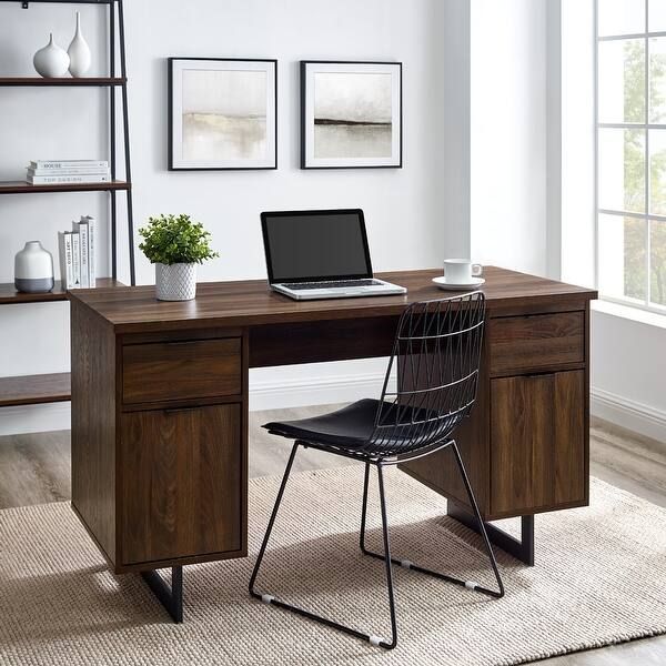 Middlebrook 54-Inch Executive Storage Desk - Dark Walnut | Bed Bath & Beyond