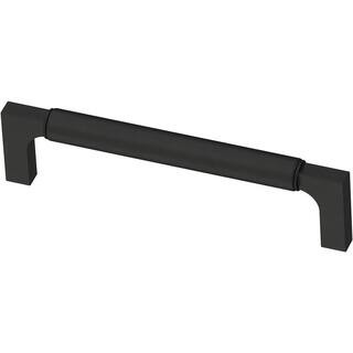 Artesia 5-1/16 in. (128 mm) Modern Matte Black Cabinet Drawer Pull | The Home Depot