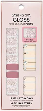 Dashing Diva Gloss Nail Strips - Glitter Glamour | UV Free, Chip Resistant, Long Lasting Gel Nail... | Amazon (US)