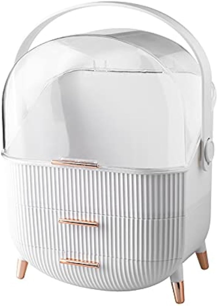 Makeup Organizer, BIRDBELL Cosmetic Display Cases, Dust Water Proof Cosmetics Storage Display ski... | Amazon (US)