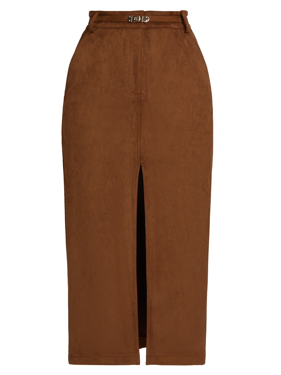 Women's Medina Belted Faux-Suede Skirt - Caramel - Size 2 | Saks Fifth Avenue