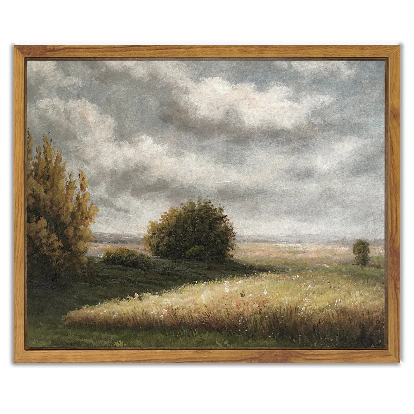 Drsoum Landscape Wall Art Vintage Classical Painting The Vast Grassland Framed Prints Room Decor ... | Walmart (US)