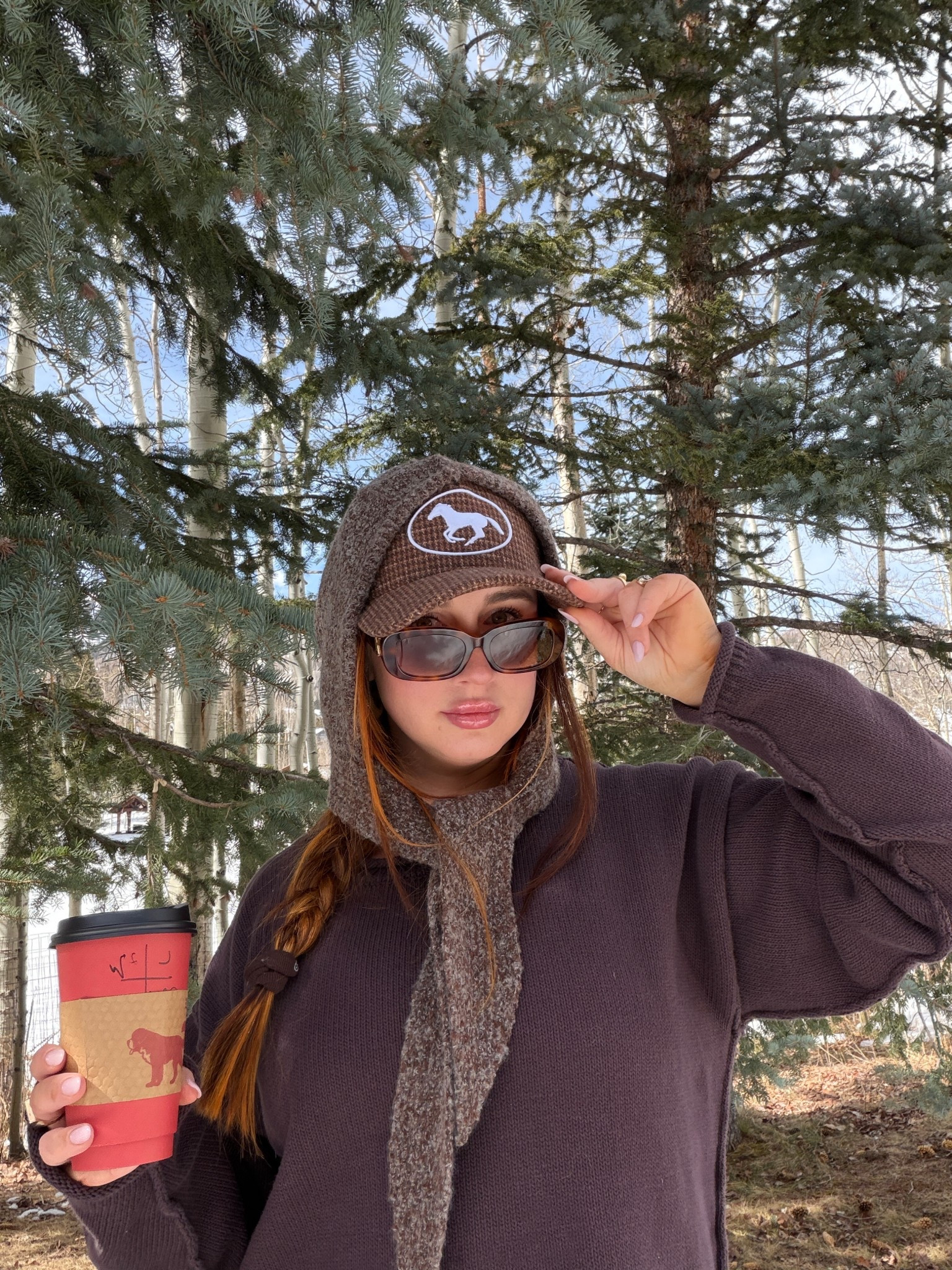 Simple cool girl outfit! Monochrome vibes with a casual sweater, trucker hat, and head scarf. Sunnies are Louis Vuitton but linked very similar styles 

Spring outfits, women’s sunglasses, women’s accessories, chic outfits 

#LTKdayinmylife #LTKootd