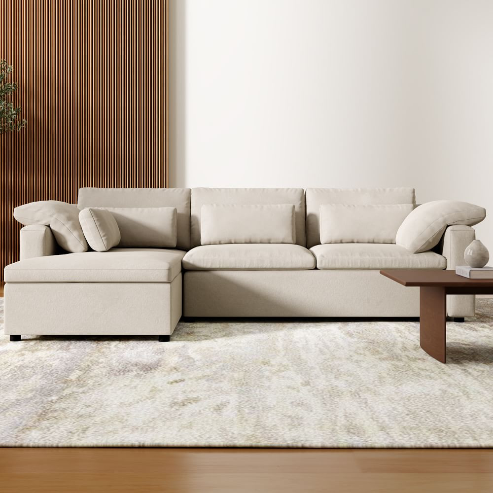 Harmony Swoop Arm 2-Piece Chaise Sectional (118.5") | West Elm (US)