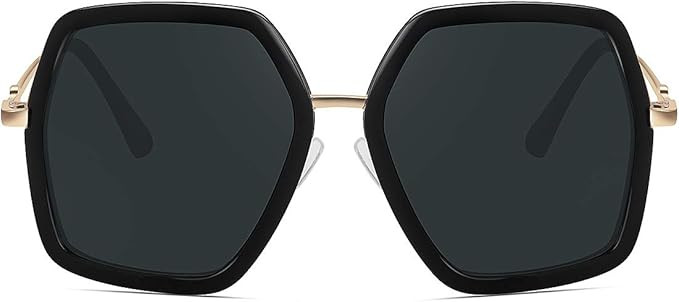 WOWSUN Oversized Big Fashion Sunglasses For Women Irregular Fashion Shades | Amazon (US)